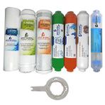 Pera Water Açık Kasa Su Arıtma Cihazlarına Uygun Mebransız 7'li Alkali Mineral Detox Filtre Seti ve Açma Anahtarı