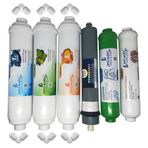 Pera Water kapalı kasa su arıtma cihazlarına uygun Platinium 80 gpd inline 6 li alkali filtre seti