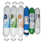 Pera Water kapalı kasa su arıtma cihazlarına uygun Vontron 75 gpd inline 6 li alkali filtre seti