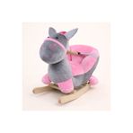 Perababy Sallanmalı, Binmeli ve Zıplamalı Peluş Eşek Figürlü Oyuncak (%100 masif denge oyuncağı)