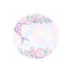 PeraCreations İsme Özel Deniz Kızı Tema Yuvarlak Bebek Kuşe Sticker/ Etiket 4 Cm 70 Adet
