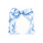 PeraCreations İsme Özel Mavi Kurdele Kare Bebek Kuşe Sticker/ Etiket 4 Cm 70 Adet