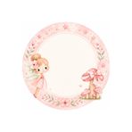 PeraCreations İsme Özel Peri Kızı Tema Yuvarlak Bebek Kuşe Sticker/ Etiket 4 Cm 70 Adet