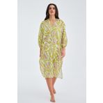 Peraluna AKIRA DRESS Bol Kesim 117 CM Mat Dokulu Yazlık Kadın Elbise Fıstık/Lila