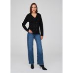 Peraluna Çelik Örgü Klasik Kesim Blazer Kadın Triko Ceket Siyah - XL