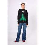 Peraluna Happy Times Çam Ağacı Desenli Unisex Yılbaşı Kazağı - Siyah/yeşil - XL