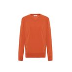 Peraluna MATEO V NECK PULLOVER Yumuşak Tuşeli Mevsimlik Erkek Triko Kazak - Turuncu