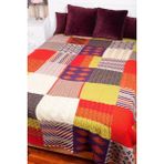 Peraluna Pamuklu Çift Kişilik Patch Battaniye - MULTI RENK - Renkli - 170 x 250 cm
