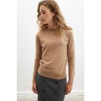 Peraluna Styleboom X Peraluna CHELSEA PULLOVER Bisiklet Yaka Standart Kesim Kadın Triko Kazak - Camel