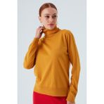 Peraluna Valerıa Pullover Boğazlı Ince Kadın Triko Kazak Sarı - 2XL