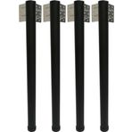 Perçinli Metal Masa Ayağı 73 Cm - Mutfak Masası Ayağı - Balkon Masası Ayağı Siyah (4 Adet)