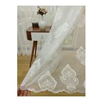 Perde Alemi Damask Desenli Özel Örme Dokulu Sık Pile 1-3 400x250 cm Tül Perde