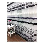 Perde Alemi Enine Çizgili Bantlı Spor Seyrek Pile 1-2 600x260 cm Tül Perde