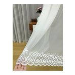 Perde Alemi Etek Ucu Desenli Kdk Dantel Seyrek Pile 1-2 200x250 cm Tül Perde