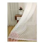 Perde Alemi Puantiyeli Dantel Normal Pile 1-2.5 500x250 cm Tül Perde