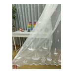 Perde Alemi Yelkenli Çapa Desenli Çocuk Odası Seyrek Pile 1-2 200x250 cm Tül Perde