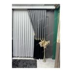 Perde Pendik Pano Fon Perde, Azra, Lüx, Gri Gold Siyah, Blackout, Fon Perde, Tül Perde, Sık Pile, Tek Kanat