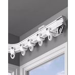 Perde Pisti Esnek Bükülebilir Tavan Perde Rayı, Cumbalı Pencere/Karartma Perdeleri/Kapı Girişi/Karavan Için Kavisli Perde Çubuğu, Ray Sistemli Duş Perdesi Çubuğu(Wall mount,1m/39in/3.3ft)