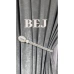 Perde Toplayıcı Mıknatıslı Lüx Taşlı Magnet Perde Aksesuarı 1 Adet Perde Tutucu Bej