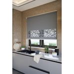 Perdea Lazer Kesim Mat Stor Perde, Lazer Kesimli Klasik Serisi, C-8005 Gri Renk,190 x 300