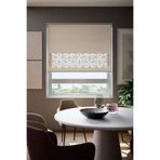 Perdea Lazer Kesim Mat Stor Perde, Lazer Kesimli Modern Serisi, M-151002 Ekru Renk,190 x 300