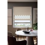 Perdea Lazer Kesim Mat Stor Perde, Lazer Kesimli Modern Serisi, M-181002 Ekru Renk,135 x 200