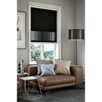 Perdea Lazer Kesim Mat Stor Perde, Lazer Kesimli Modern Serisi, M-191008 Siyah Renk,200 x 260