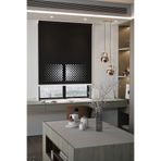 Perdea Lazer Kesim Mat Stor Perde, Lazer Kesimli Modern Serisi, M-2008 Siyah Renk,145 x 260