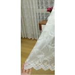 perdealemi Çiçek Desenli Fransız Dantel Tül Perde, 500x260, Sık Pile, 1/3