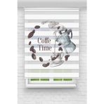 Perdecizade Coffe Time Dijital Baskılı Zebra Perde-Cocuk Odası-Stor Perde