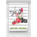 Perdecizade Eğlence Kız Dijital Baskılı Zebra Perde-Cocuk Odası-Stor Perde