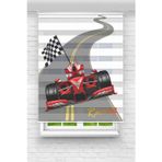 Perdecizade Kırmızı Rally Dijital Baskılı Zebra Perde-Cocuk Odası-Stor Perde