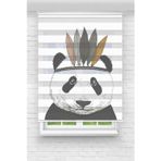Perdecizade Panda Dijital Baskılı Zebra Perde-Cocuk Odası-Stor Perde