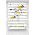 Perdecizade Sarı Balon Dijital Baskılı Zebra Perde-Cocuk Odası-Stor Perde