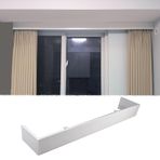 Perdesi Rayı Karartma Perdesi Korniş Paneli Kutusu, Beyaz Uzun Perde Rayı Korniş Tahtaları, Tavan Montajı/Duvar Montajı Raysız Panjur Perde Tahtası, Yatak Odası(Ceiling mount,4.0m(13.1ft))