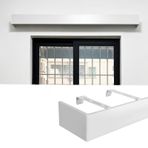 Perdesi Rayı Uzun Dekor Perde Korniş Kutusu Sadece, Alüminyum Alaşım Perde Rayını Örtmek Için Perde Paneli, Vidalı Panjur Valans Tahtası, Perde Pencere Kutusu(Wall mount,4.0m(13.1ft))