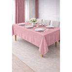 PerdeYap Kadife Dokulu Açık Gülkurusu Renk Masa Örtüsü 12481-Açık Gülkurusu - Açık Gül Kurusu - 150 x 260 cm