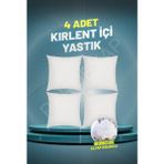 PerdeYap Premium Kırlent Iç Yastık Ultra Dolgun Silikon Elyaf Dolgulu Beyaz 45x45 Cm - 45 x 45 cm