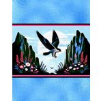 Peregrine Falcon in Flight Novelty Notebook - Boho Design: 8.5" X 11" 140 Pages Wide Ruled Paperback