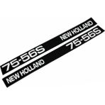 Peren Traktör New Holland 75-56S Yan Yazı Takımı Kaporta Etiketi Sağ - Sol Kaput Sticker Seti