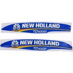 Peren Traktör New Holland TD100D Yan Yazı Takımı Mavi Tip Kaporta Etiketi Sağ - Sol Kaput Sticker Seti