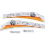 Peren Traktör New Holland TD80D Yan Yazı Takımı Sarı Tip Kaporta Etiketi Sağ - Sol Kaput Sticker Seti