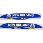 Peren Traktör New Holland TD90D Yan Yazı Takımı Mavi Tip Kaporta Etiketi Sağ - Sol Kaput Sticker Seti