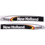 Peren Traktör New Holland TD95D Yan Yazı Takımı Siyah Tip Kaporta Etiketi Sağ - Sol Kaput Sticker Seti