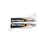 Peren Traktör New Holland TT55 Yan Yazı Takımı Siyah Tip Kaporta Etiketi Sağ - Sol Kaput Sticker Seti