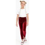 Perendi Kız Çocuk Parlak Dokulu Kadife İçi Polarlı Tayt - Bordo Renk ve Slim Fit Kalıp ile Rahat Kullanım - Çok Renkli