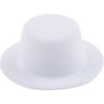 Perfeclan 1:12 Ölçekli Bebekler Ev Minyatür Pelerin Accessory Melon Şapka Modeli Beyaz (Yurt Dışından) - Renkli