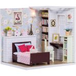 Perfeclan 1/24 Dıy Ahşap 3D Minyatür Dollhouse Model Kiti Basit Stil Kız Yatak Odası (Yurt Dışından)