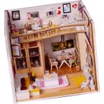 Perfeclan 1:24 Dollhouse Minyatür Dıy Bebek Evi Kitleri Çift Attic Montaj Evi (Yurt Dışından)