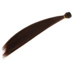 Perfeclan 25 cm Yüksek Sıcaklık Tel Uzun Düz Saç Zanaat Kız Bebek Giysileri Chestnut Accs (Yurt Dışından)